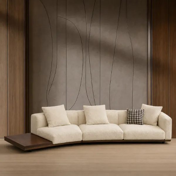 Viola 4 Seater Sofa | Modern Low-Profile Sectional with Wood Coffee Table (2026)