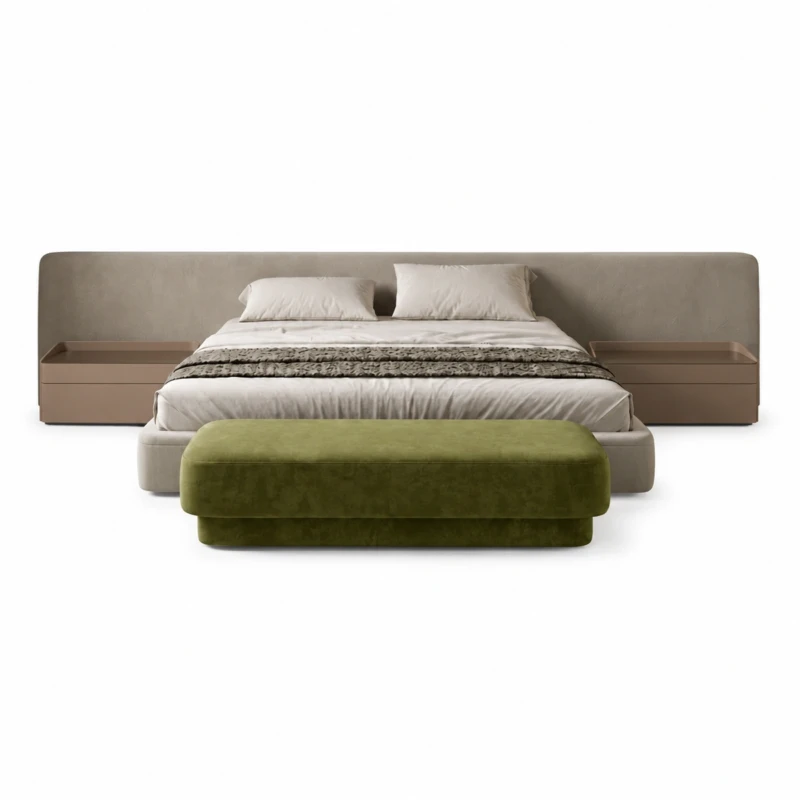 Alessandra Upholstered Bed UAE | Wide Modern Headboard