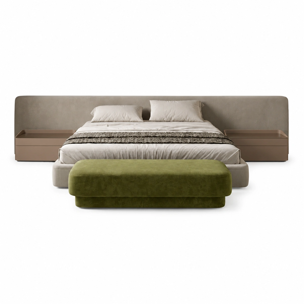 Alessandra Upholstered Bed UAE | Wide Modern Headboard