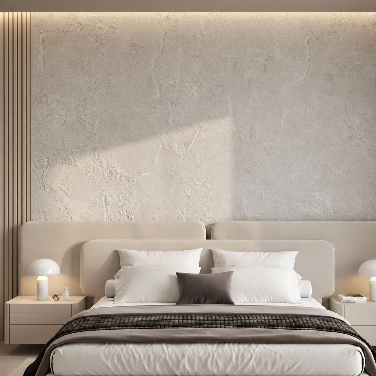 Antonella Bed | Layered Headboard and Modern Upholstery