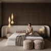Arianna Luxury Upholstered Modern Bedroom Bed - luxury furniture Dubai UAE