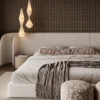 Arianna Luxury Upholstered Modern Bedroom Bed - luxury furniture Dubai UAE