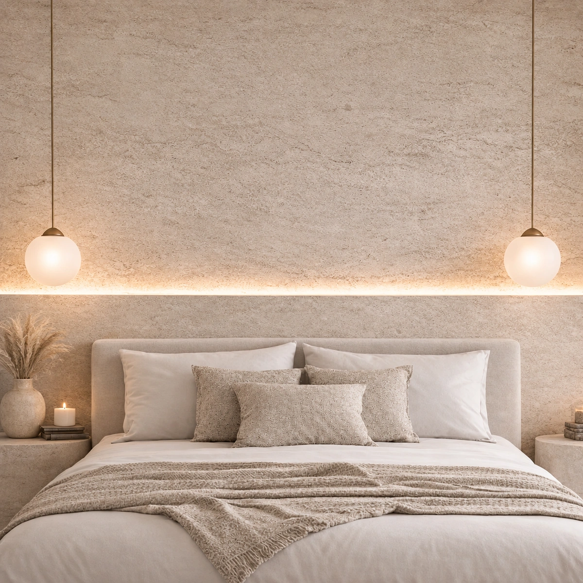Celestina Upholstered Bed UAE | Light Neutral Design