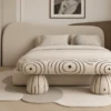 Donatella Upholstered Bed UAE | Layered Curved Design