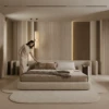 Karena Upholstered Bed UAE | Rounded Neutral Design