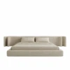 Karena Upholstered Bed UAE | Rounded Neutral Design