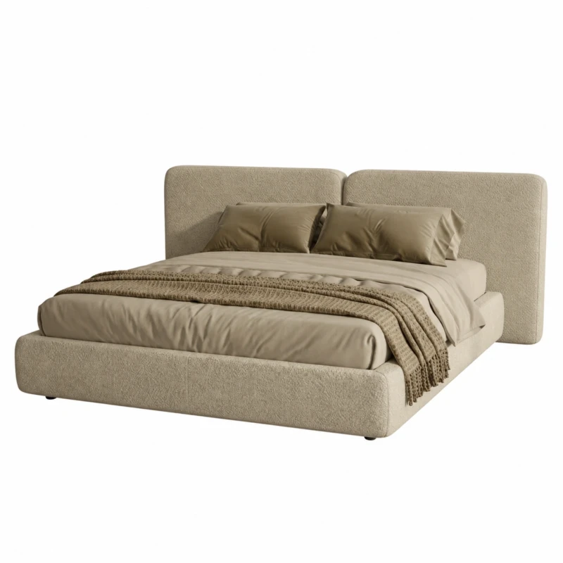 Liliana Upholstered Bed UAE | Wide Padded Headboard
