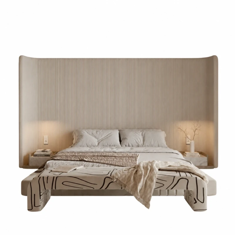 Noelia Upholstered Bed with Tall Headboard | Majestic