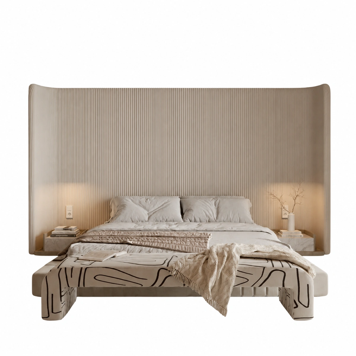 Noelia Luxury Upholstered Modern Bedroom Bed