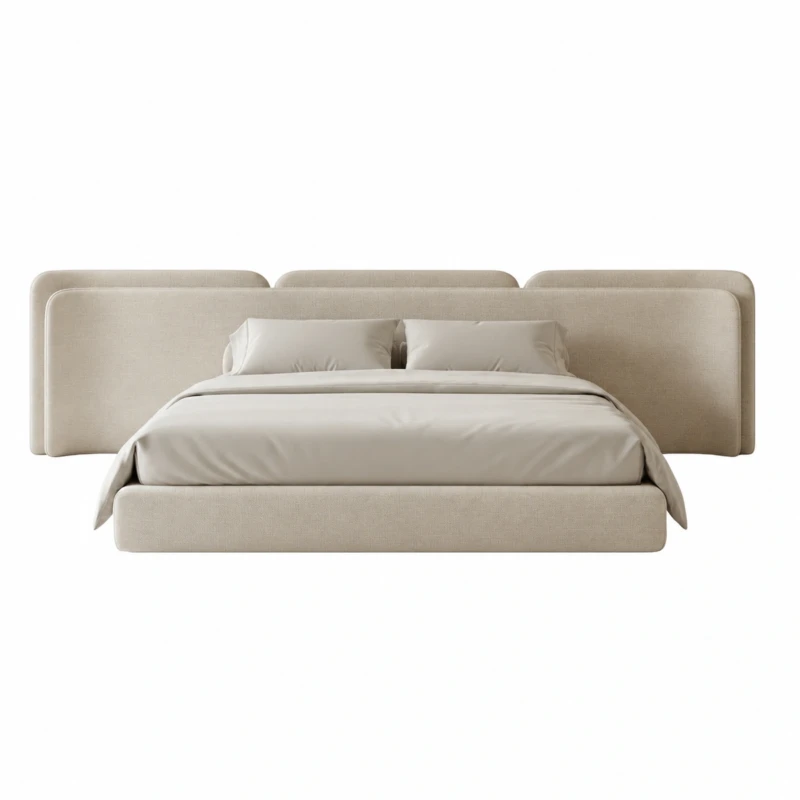 Oriana Upholstered Bed UAE | Layered Padded Headboard