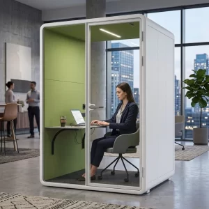 WHITE OFFICE BOOTH M