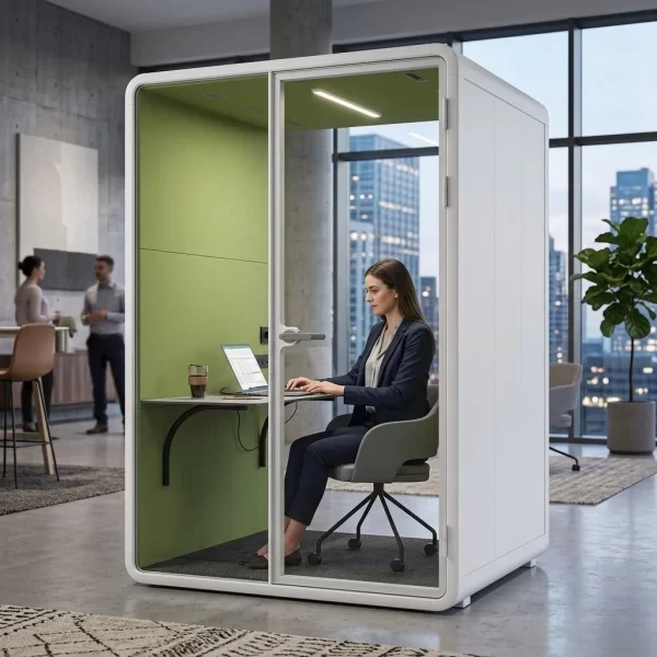 WHITE OFFICE BOOTH M