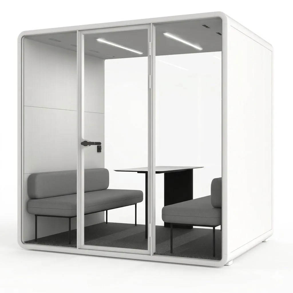 WHITE OFFICE BOOTH L