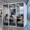 WHITE OFFICE BOOTH L