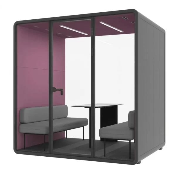 BLACK OFFICE BOOTH L