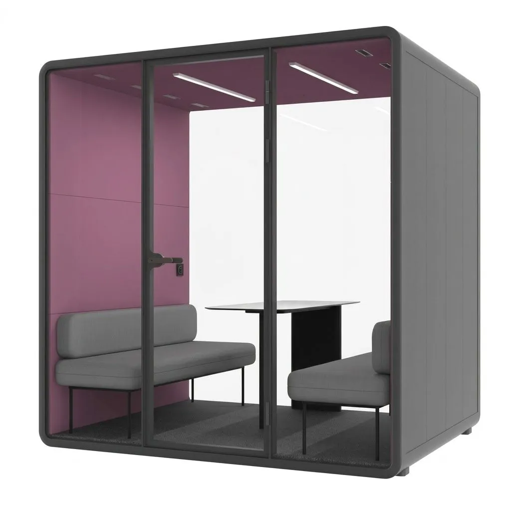 BLACK OFFICE BOOTH L