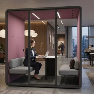 BLACK OFFICE BOOTH L