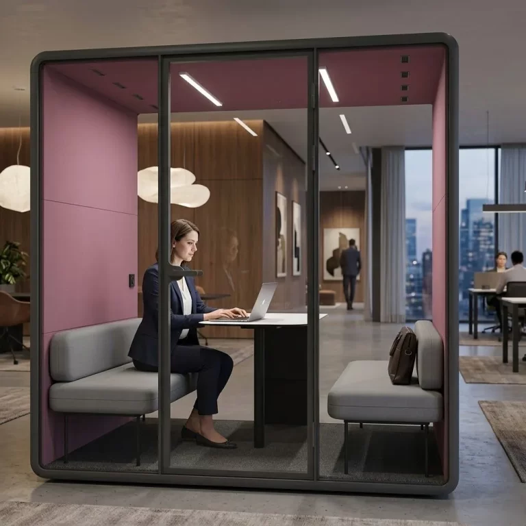 BLACK OFFICE BOOTH L