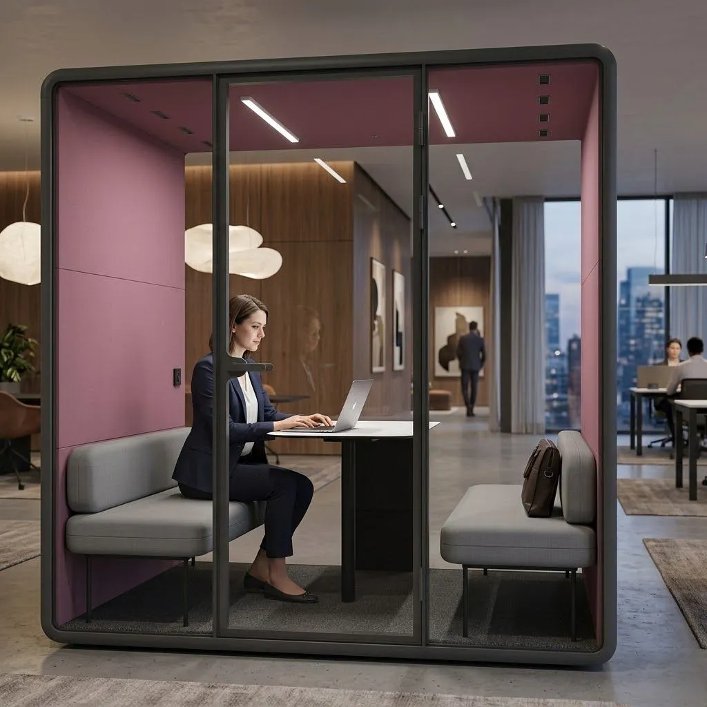 BLACK OFFICE BOOTH L