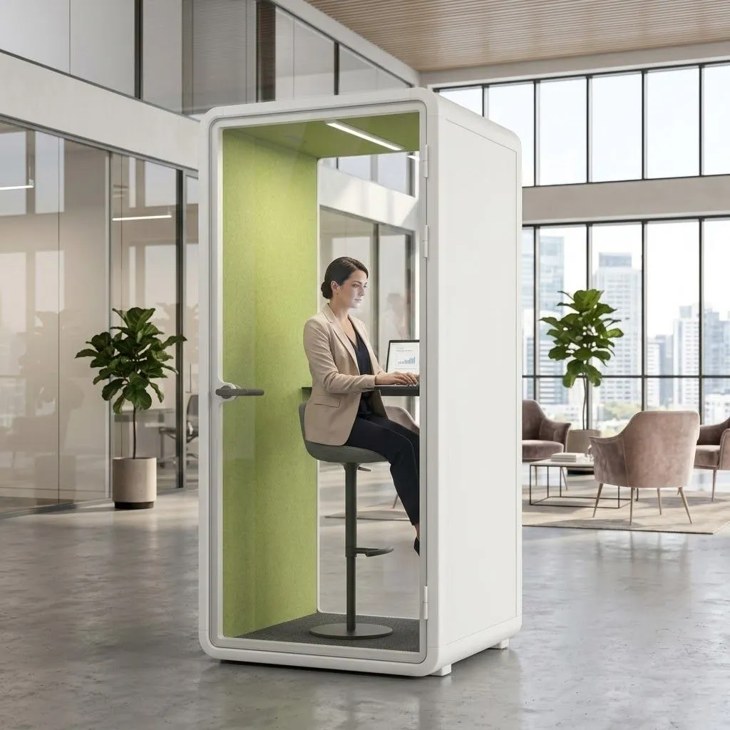 WHITE OFFICE BOOTH S