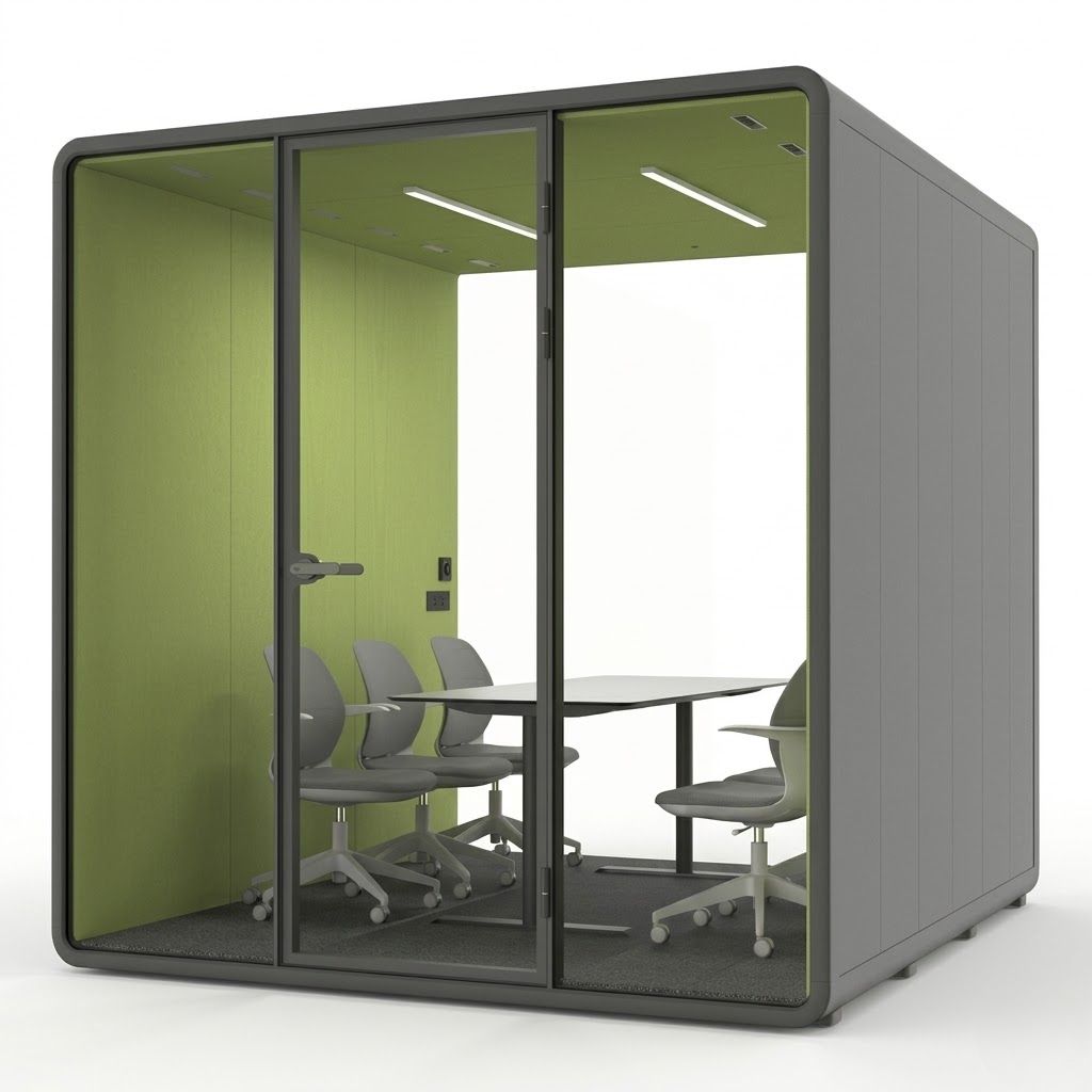 BLACK & GREEN OFFICE BOOTH XL