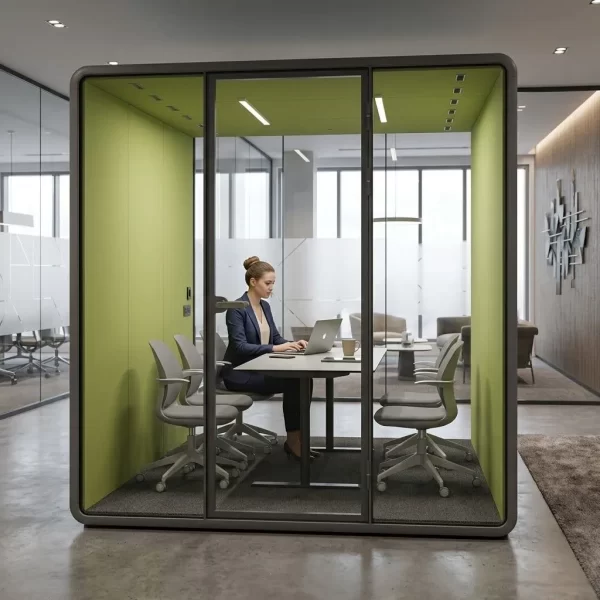 BLACK & GREEN OFFICE BOOTH XL