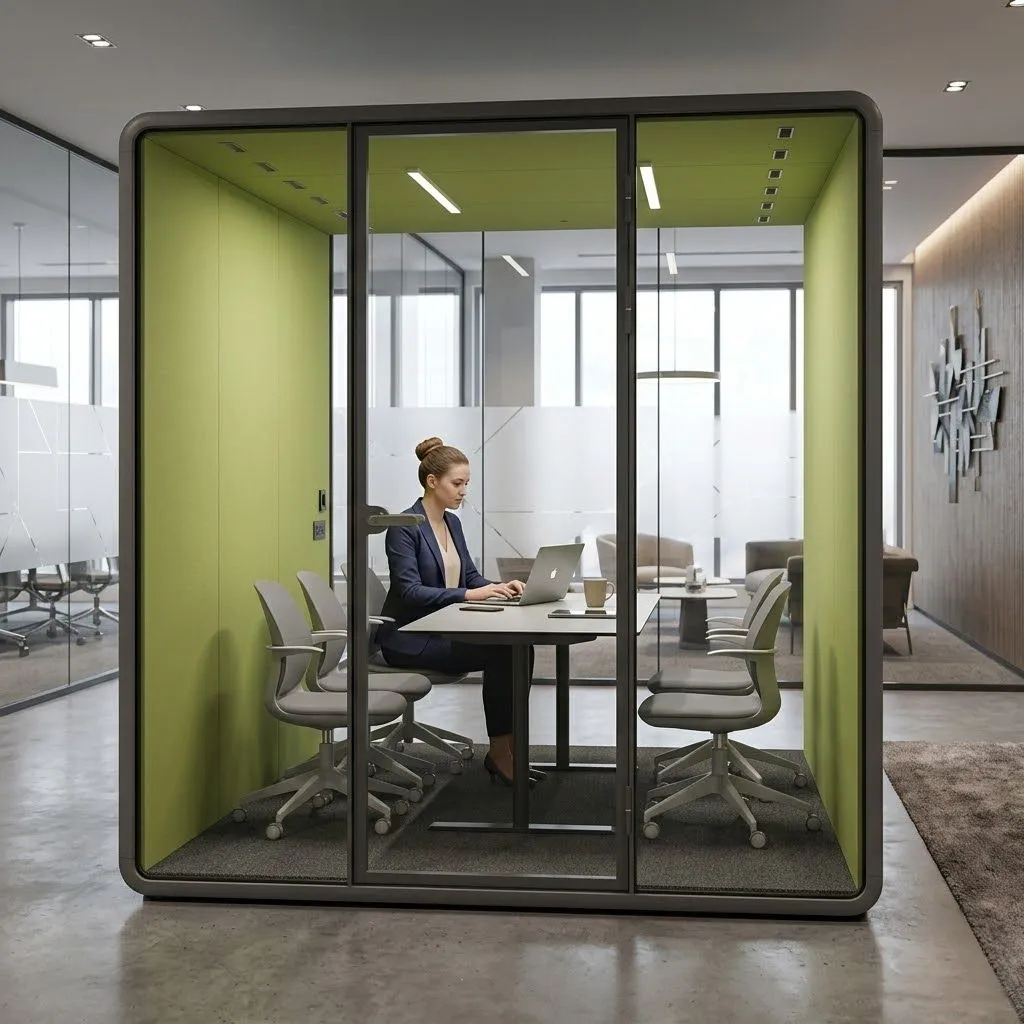 BLACK & GREEN OFFICE BOOTH XL