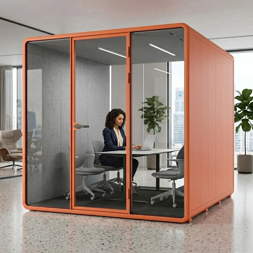 TANGERINE OFFICE BOOTH XL