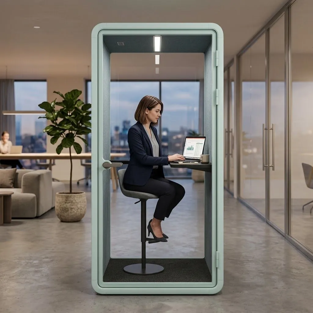 BLUE OFFICE BOOTH S
