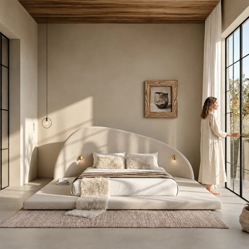 Viviana Arched Upholstered Headboard | Majestic Home