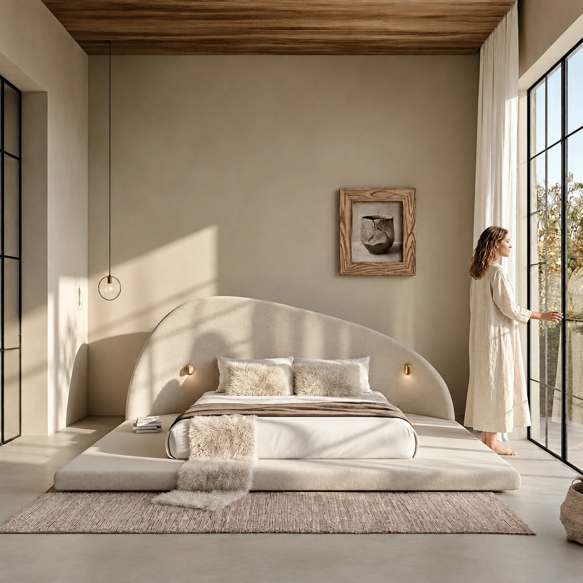 Viviana Arched Upholstered Headboard | Majestic Home