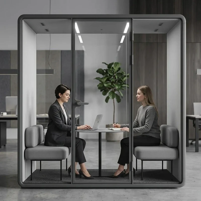 Black Office Booth Sl | Office Booth | Majestic Home UAE
