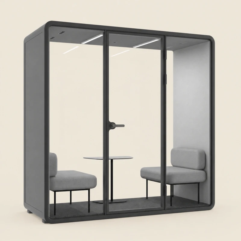 Black Office Booth Sl | Office Booth | Majestic Home UAE