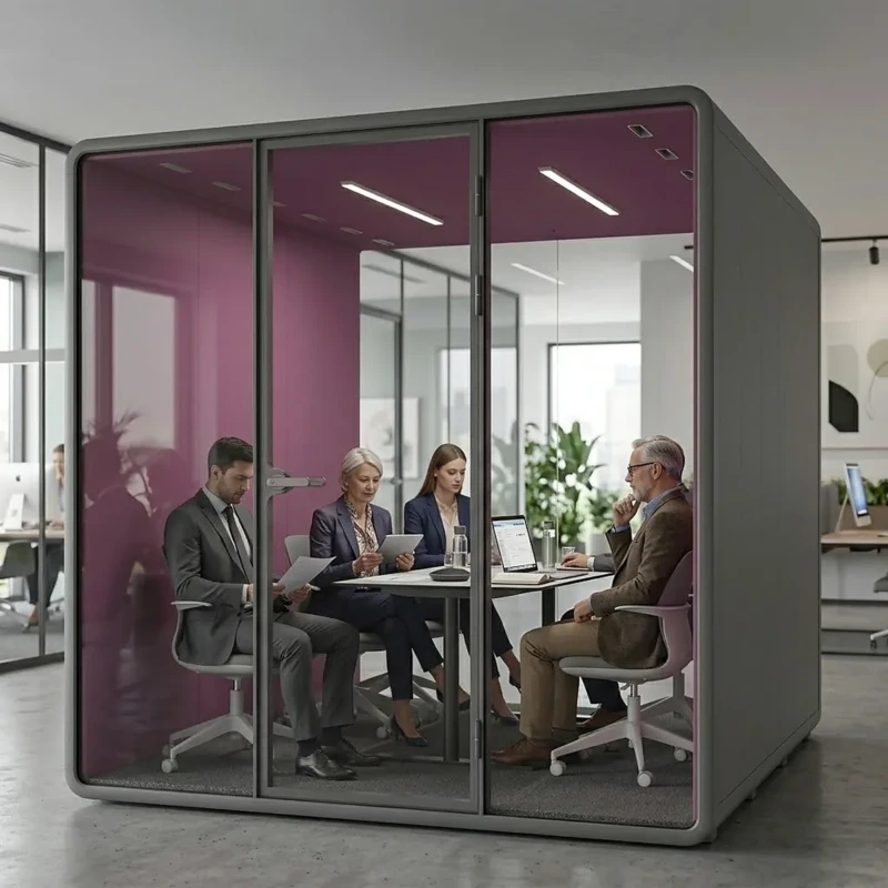 Black Office Booth XL | Office Booth | Majestic Home UAE
