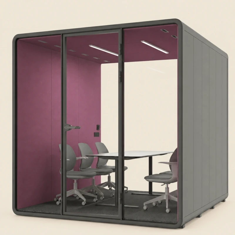 Black Office Booth XL | Office Booth | Majestic Home UAE