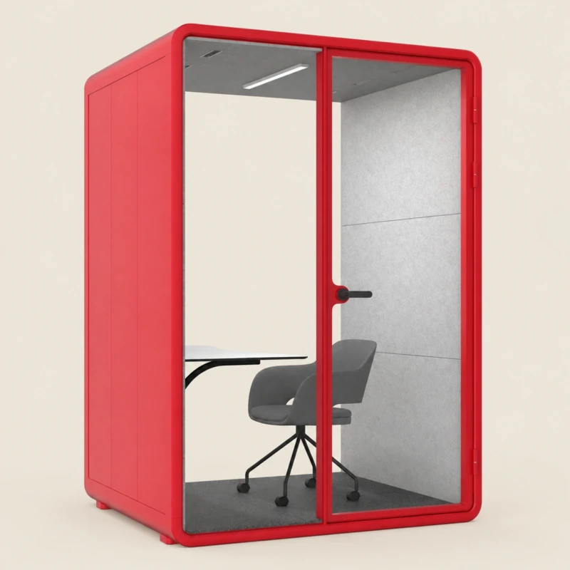 Red Office Booth M | Office Booth | Majestic Home UAE