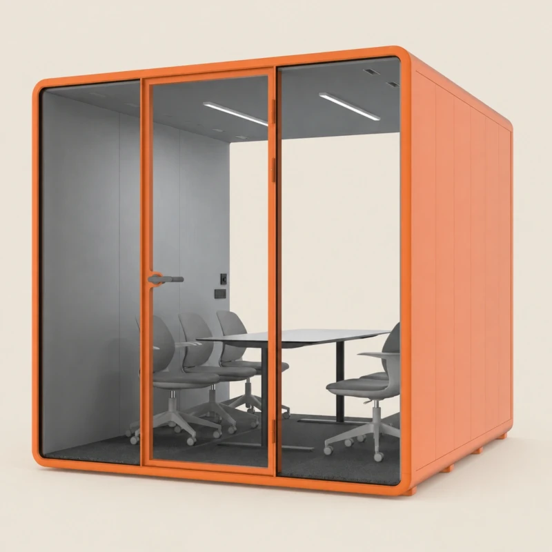 Tangerine Office Booth XL | Office Booth