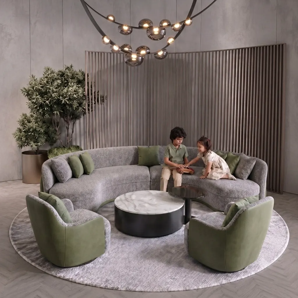 luxury olive green sofa in uae