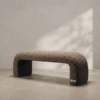 Beatrice Bed Bench UAE | Luxury Brown Textured Seating