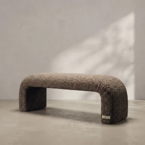 Beatrice Bed Bench UAE | Luxury Brown Textured Seating
