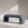 Camila Bed Bench UAE | Luxury Blue Textured Seating