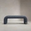 CAMILA BLUE BOULCE BED BENCH - luxury furniture Dubai UAE