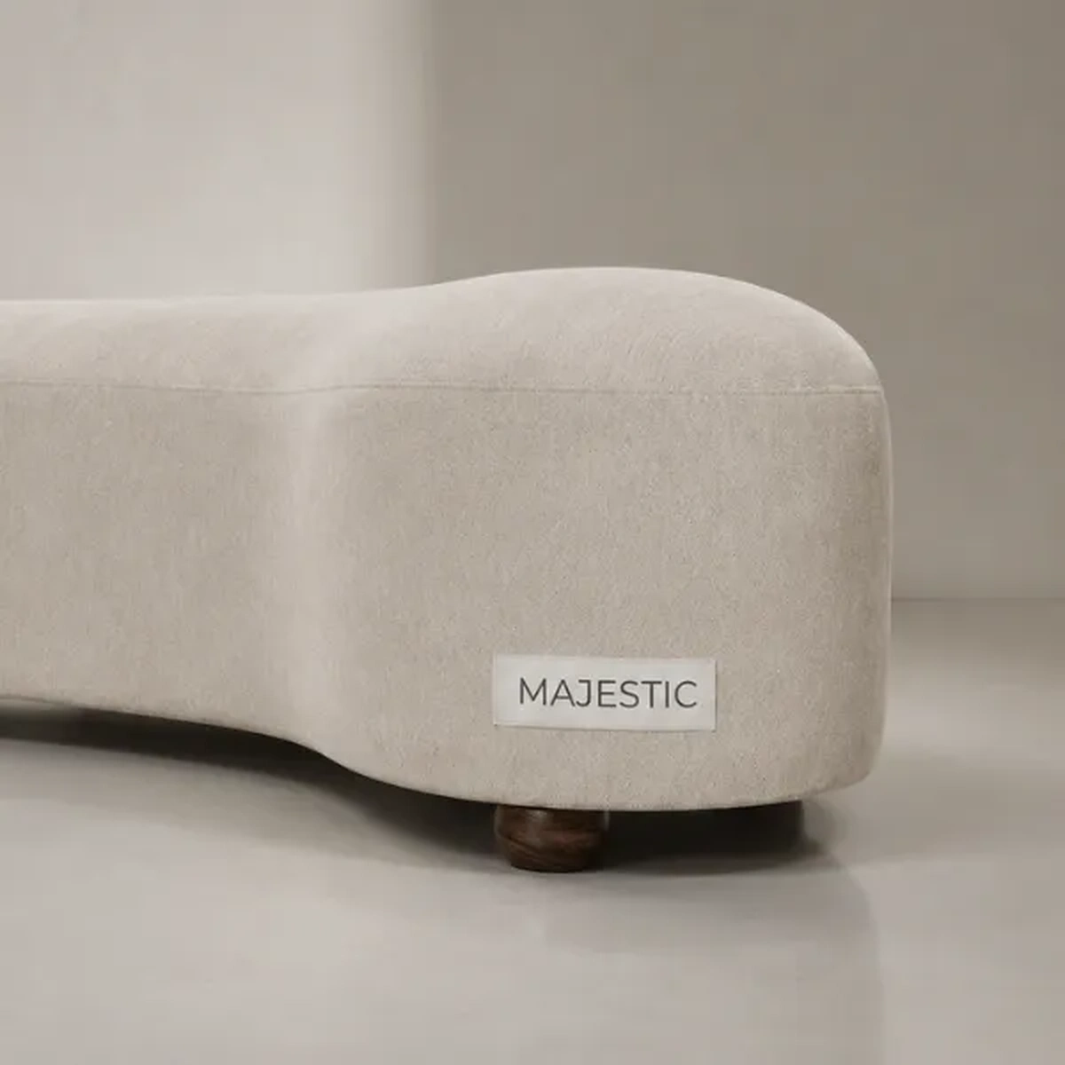 Elaria Beige Upholstery Bed Bench | Majestic Home UAE