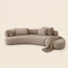 Eliana Sofa | Modern Curved Luxury Sofa in Beige