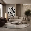 Eliana Sofa | Modern Curved Luxury Sofa in Beige