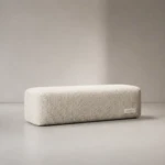 Isabella Beige Boucle Bed Bench
