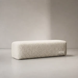Buy Isabella Bed Bench Online UAE | Cream Bouclé