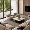 Luvita Coffee Table – Travertine & Wood | Modern Design