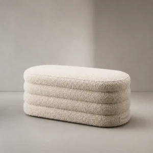 Buy Marina Bed Bench UAE | Luxury Textured Beige Seating