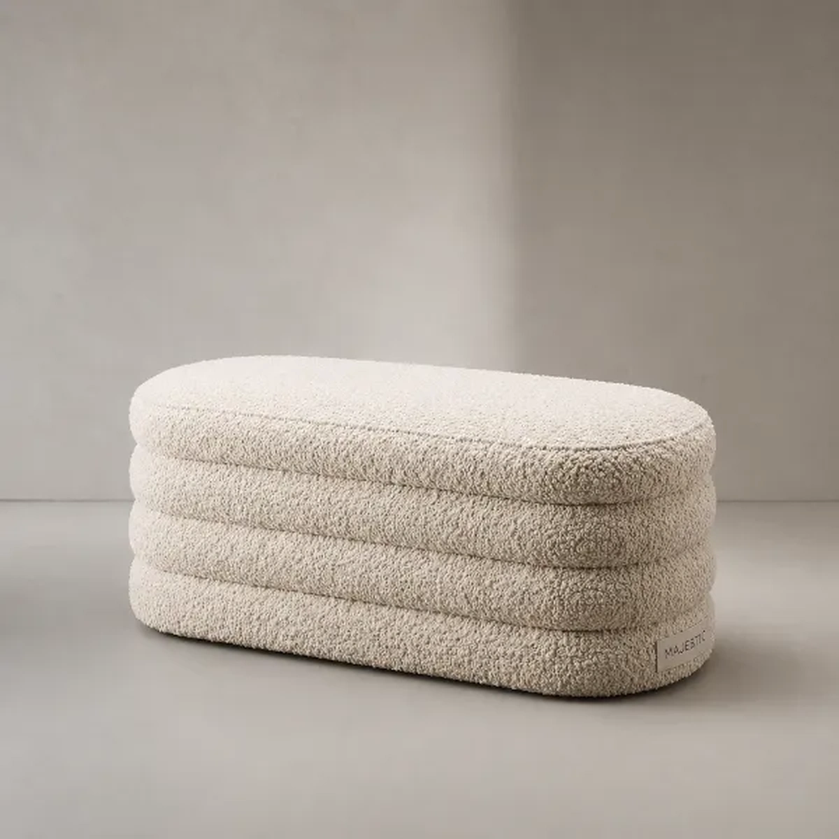 Marina Modern Beige Upholstery Bed Bench